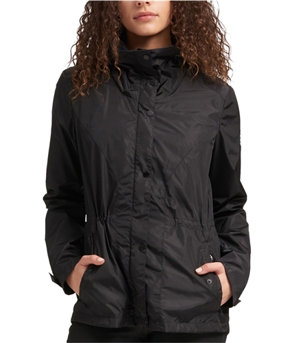 DKNY Womens Hooded Jacket black M