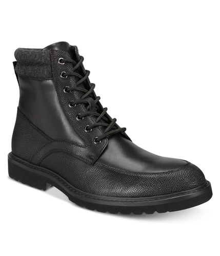 Alfani Mens Patrick Moc-Toe Combat Boots black 10