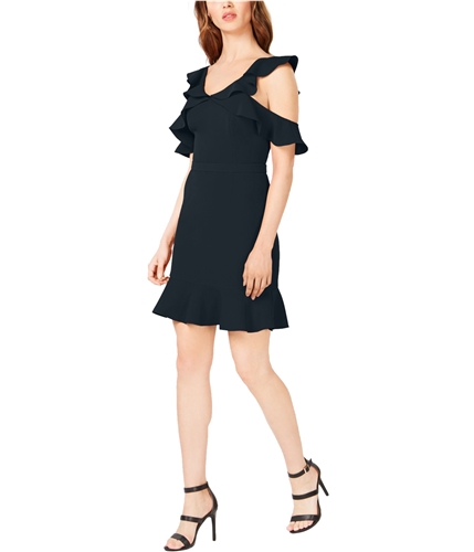 Rachel Zoe Womens Delia Cold Shoulder Ruffled Dress parisianblue 6