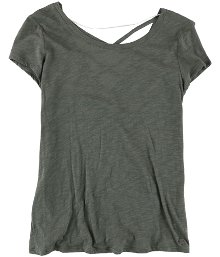 Calvin Klein Womens Criss-cross Basic T-Shirt armygreen S