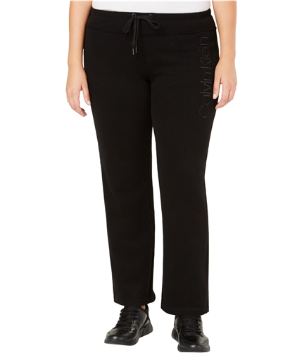 Calvin Klein Womens Fleece Casual Sweatpants black 1X/29