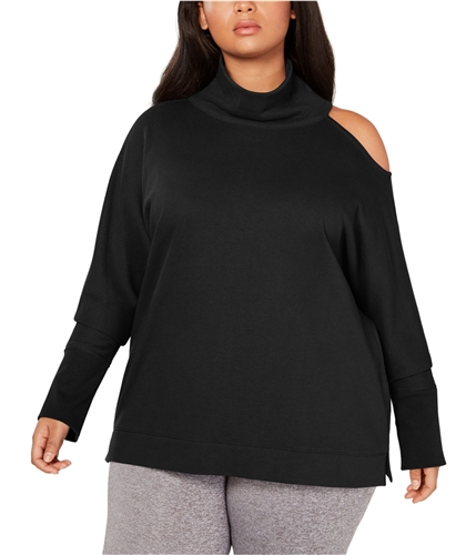 Calvin Klein Womens Long Sleeve Sweatshirt black 1X