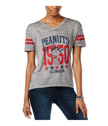 Peanuts Womens All-American Graphic T-Shirt greyhthrred XS