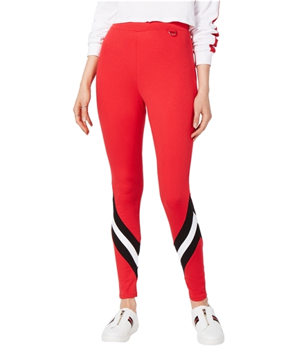 Project 28 Womens 2 Stripe Casual Leggings red S/28