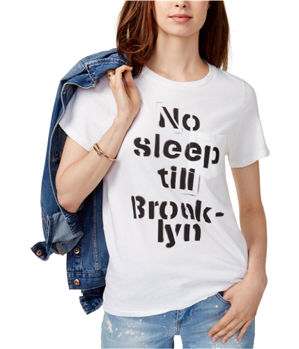 Prince Peter Womens No Sleep Till Brooklyn Graphic T-Shirt milk XS