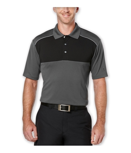 PGA Tour Mens Colorblock Golf Rugby Polo Shirt truenavy L