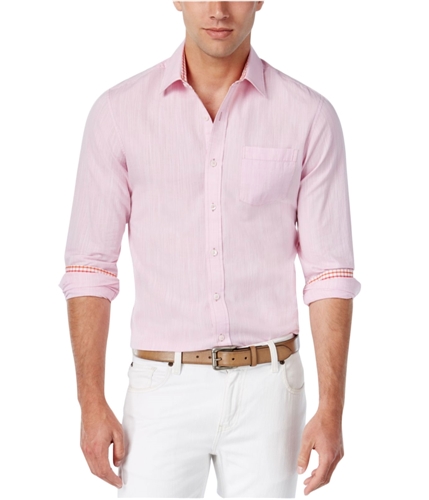 Weatherproof Mens Textured Button Up Shirt softpink 2XL