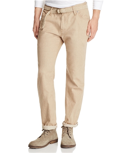 Eidos Napoli Mens Solid Casual Chino Pants beige 36x34
