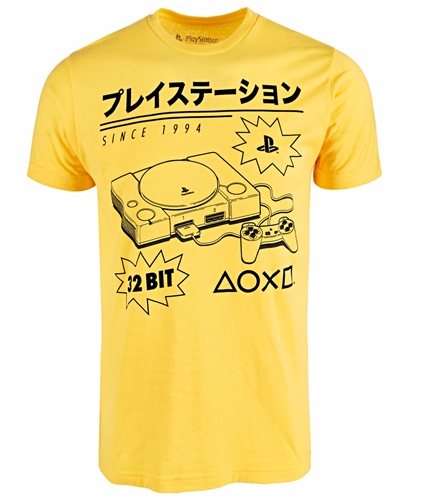 Ripple Junction Mens Playstation Graphic T-Shirt yellow S