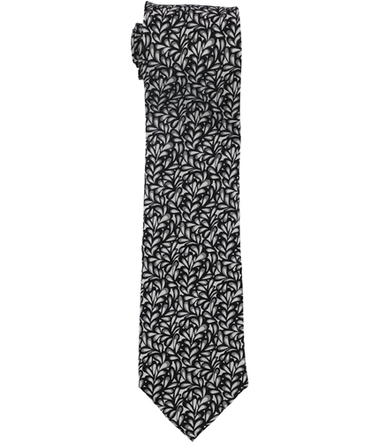 Sean John Mens Abstract Floral Self-tied Necktie black One Size