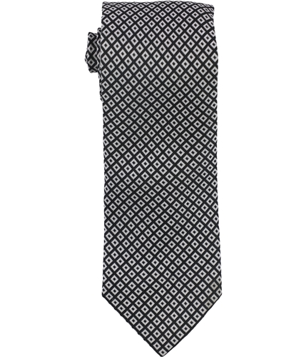 Sean John Mens Stacked Square Self-tied Necktie charcoal One Size
