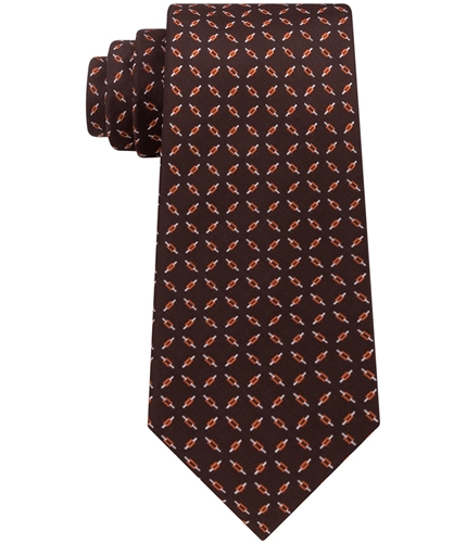 Sean John Mens Bicolor Check Self-tied Necktie brown One Size
