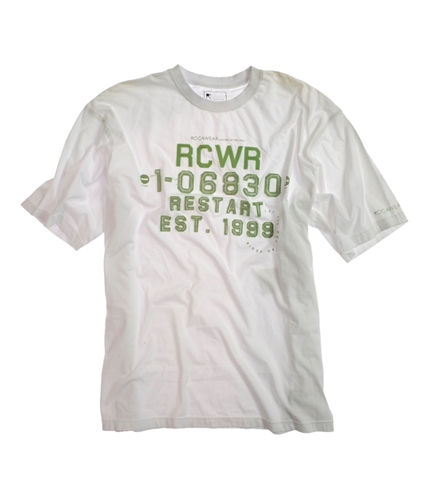 Rocawear Mens R+ Restart Est 1969 Embroidered Graphic T-Shirt white 3XL