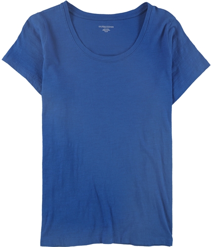 Eileen Fisher Womens Solid Basic T-Shirt marineblue PP