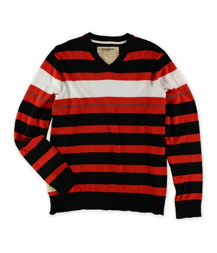 Rocawear Mens Colorblock Stripe Knit Sweater black L