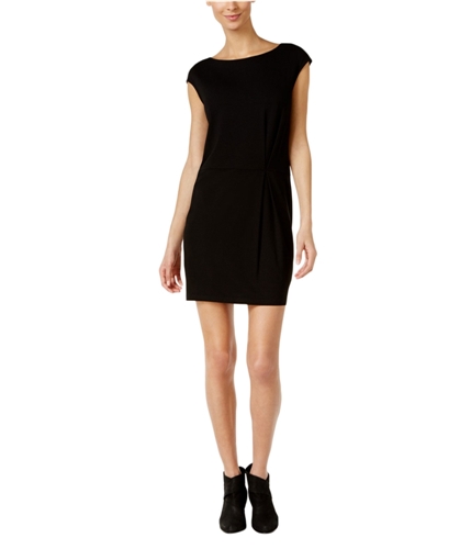 Eileen Fisher Womens Jersey Crepe Shift Dress black XL