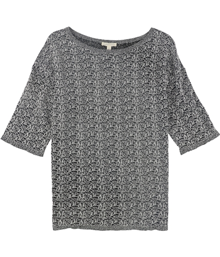 Eileen Fisher Womens Organic Linen Blend Pullover Blouse charcoal L