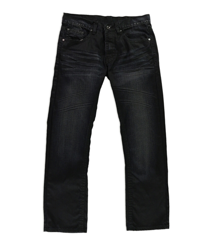 Request Mens Faux Leather Slim Straight Leg Jeans knox 32x30