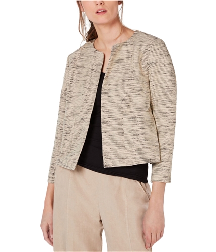 Eileen Fisher Womens Textured Blazer Jacket natural M