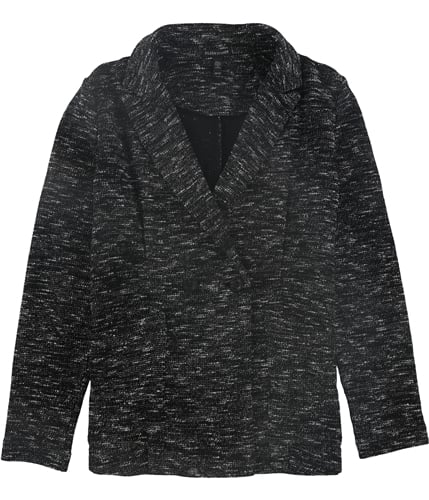Eileen Fisher Womens Textured One Button Blazer Jacket black XS