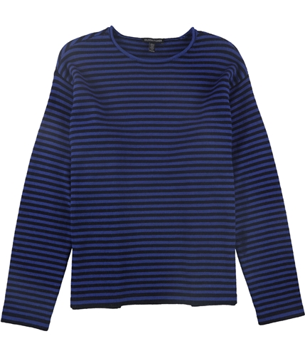 Eileen Fisher Womens Striped Pullover Sweater navy XXS