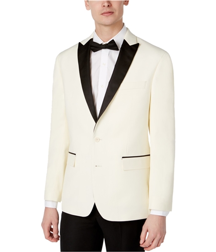 Ryan Seacrest Mens Dinner Two Button Blazer Jacket white 40