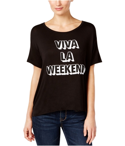 Retro Brand Womens Viva La Weekend Graphic T-Shirt black XS