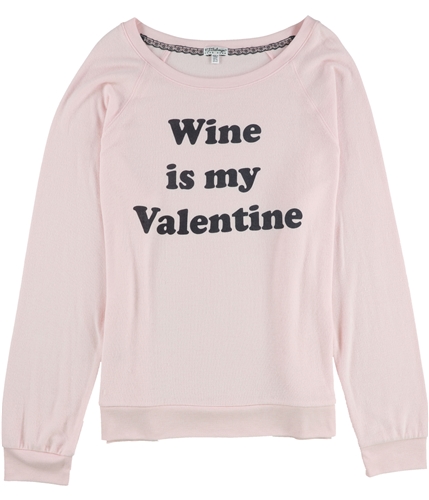 P.J. Salvage Womens Wine Is My Valentine Pajama Sleep T-shirt pink M