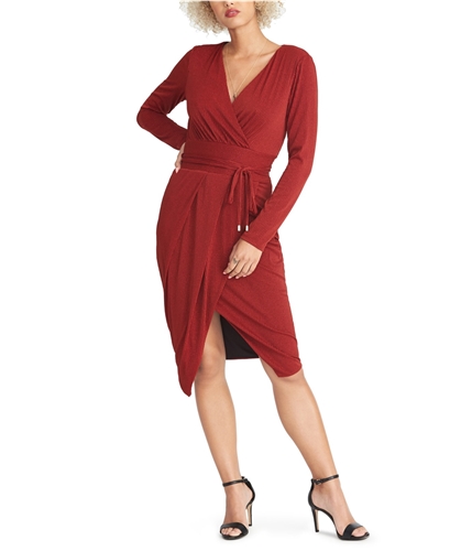 Rachel Roy Womens Sparkle Bodycon Dress red XS