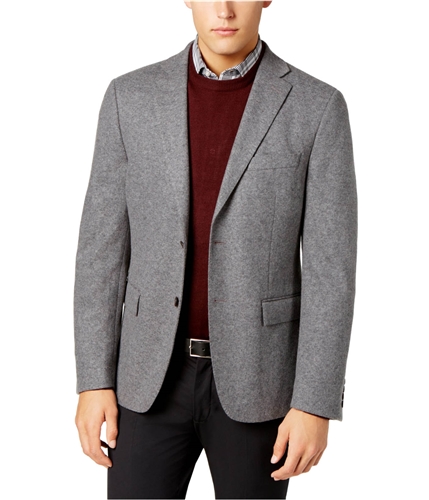 Ryan Seacrest Mens Slim-Fit Two Button Blazer Jacket grey 40