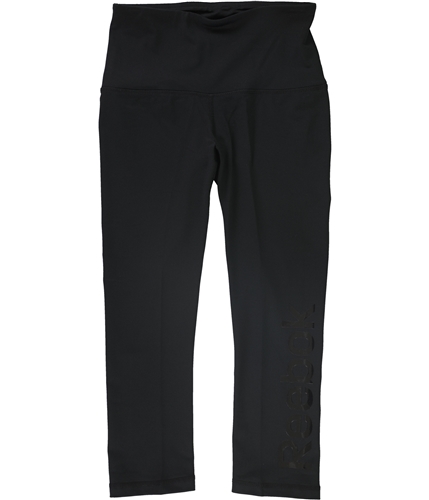 Reebok Womens Highrise Capri Compression Athletic Pants black XS/20