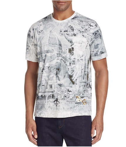 Robert Graham Mens Colosseum Collage Graphic T-Shirt blugry L
