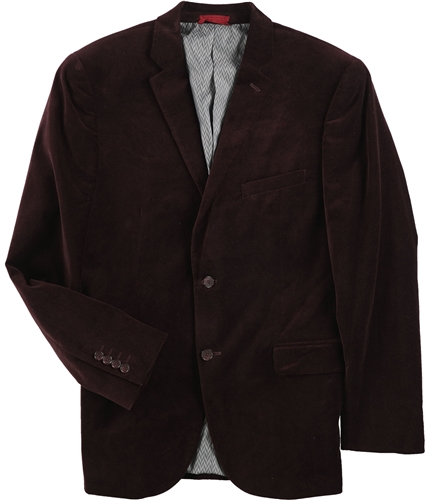 Alfani Mens Velvet Two Button Blazer Jacket burgundyvelvet 38