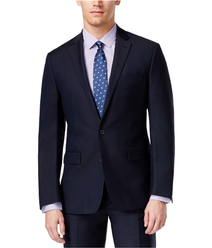 Ryan Seacrest Mens Solid Modern Fit Two Button Blazer Jacket blue 36