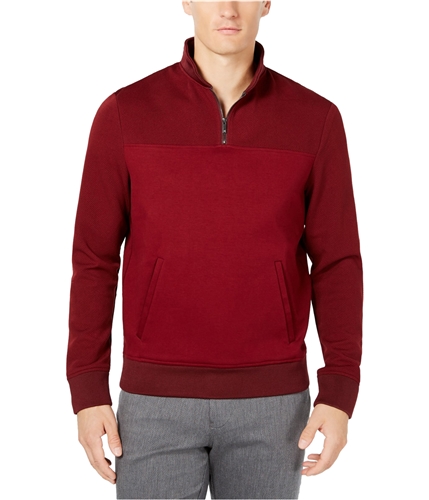 Ryan Seacrest Mens Quarter Zip Pullover Sweater burgundysolid S