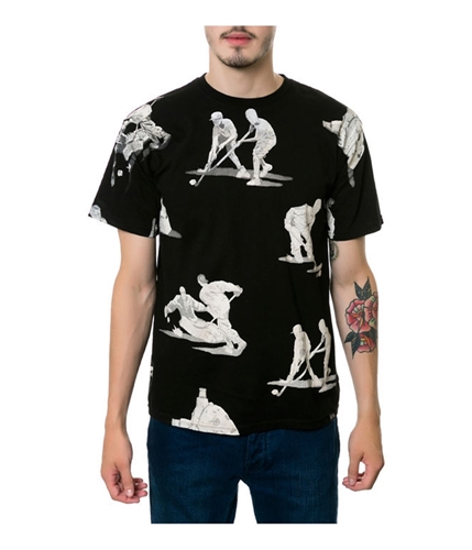 ROOK Mens The Game On Graphic T-Shirt black M