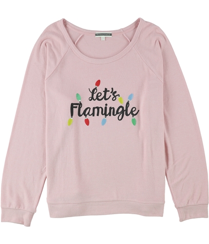 P.J. Salvage Womens Let's Flamingle Pajama Sweater pink XL