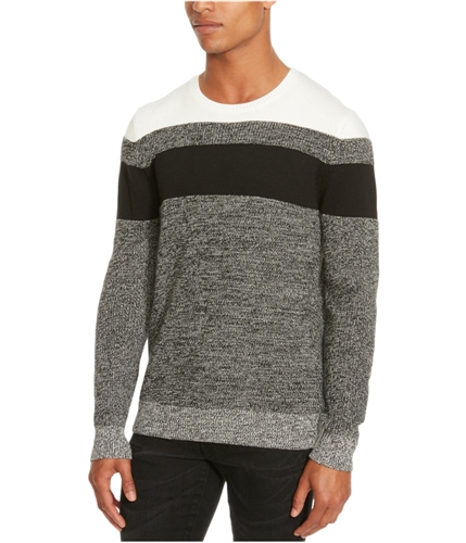 Kenneth Cole Mens Colorblocked Knit Pullover Sweater charcoalheather 2XL