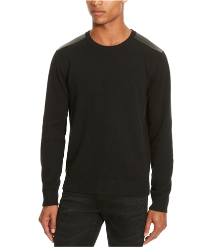 Kenneth Cole Mens Mixed-Media Pullover Sweater 001black XL