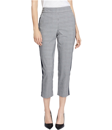 Rachel Roy Womens Plaid Casual Cropped Pants heathegreycombo M/26