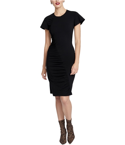 Rachel Roy Womens Amelie Ruched Jersey Dress black XS