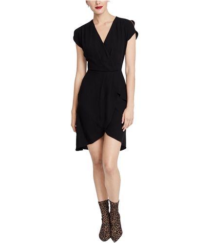 Rachel Roy Womens Faux-Wrap High-Low Dress black 2