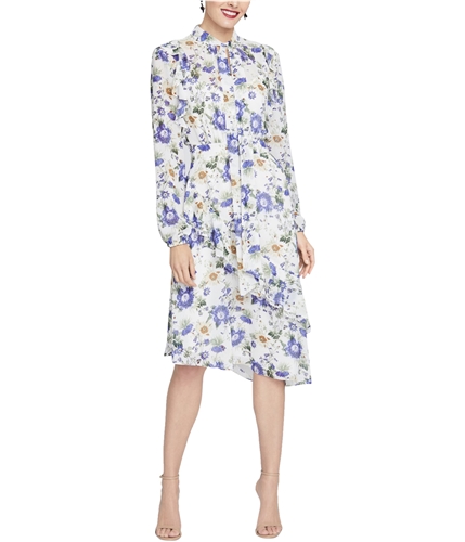 Rachel Roy Womens Sheer Floral Midi Dress creamfloral 0