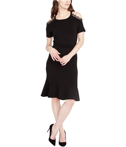 Rachel Roy Womens Cold-shoulder Bodycon Dress black XS