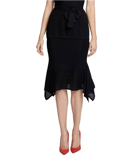 Rachel Roy Womens Knit Asymmetrical Skirt black XS