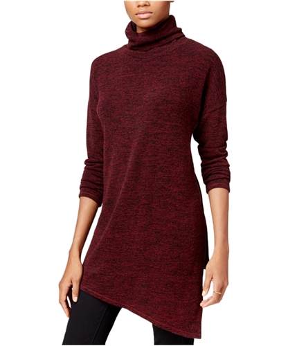 Rachel Roy Womens Asymmetrical Tunic Sweater dkpinotnoircombo L
