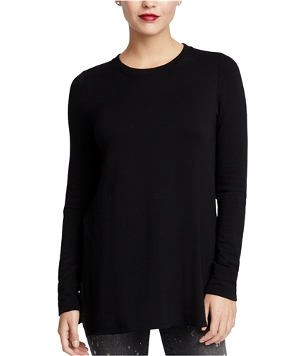 Rachel Roy Womens Split-Sleeve Basic T-Shirt black XS