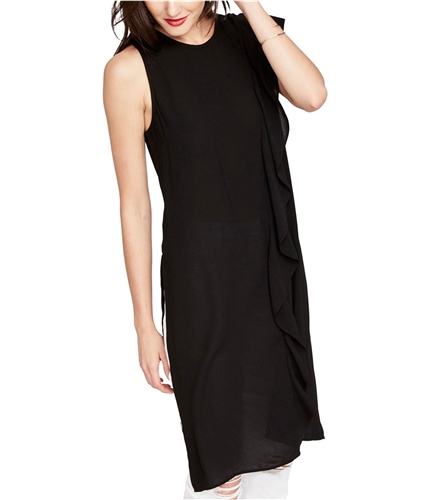 Rachel Roy Womens Ruffle-Trimmed Tunic Dress black XS