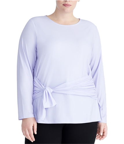 Rachel Roy Womens Tie-Top Pullover Blouse ltpur 1X