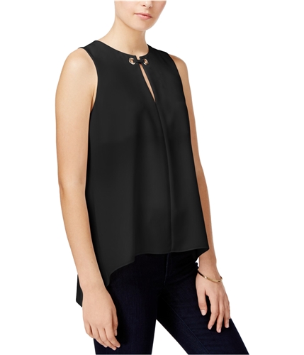 Rachel Roy Womens Sleek Keyhole Pullover Blouse black XS